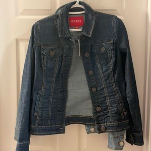 Dark wash guess denim jacket new with tags